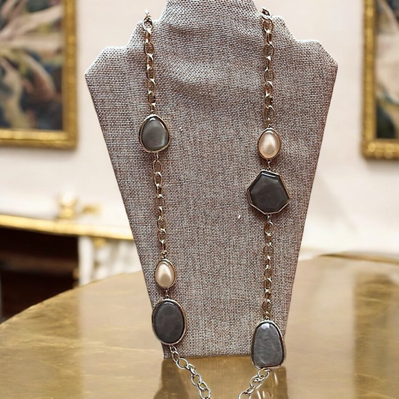 Chico's “Megan” Long Chalcedony Link Necklace - Picture 13 of 16